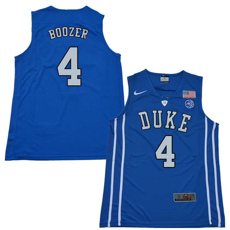 Duke Blue Devils #4 Carlos Boozer College Basketball Jerseys Sale-Blue